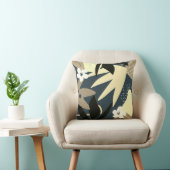 芸術的抽象芸術 |オックスフォードブルー&イエロー クッション (椅子)