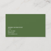 芸術的木（緑の森） 名刺 (裏面)