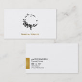 芸術的木(金ゴールドアクセント) 名刺 (正面/裏面)