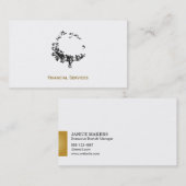 芸術的木(金ゴールドアクセント) 名刺 (正面/裏面)