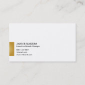 芸術的木(金ゴールドアクセント) 名刺 (裏面)