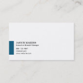 芸術的木(青いアクセント) 名刺 (裏面)