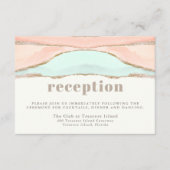 芸術的沿岸水色抽象芸術披露宴 エンクロージャーカード (正面)