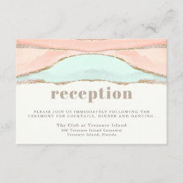 芸術的沿岸水色抽象芸術披露宴 エンクロージャーカード