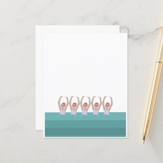 芸術的泳ぐ人 |シンクロスイミングデザイン紙 (正面/裏面インサイチュ)