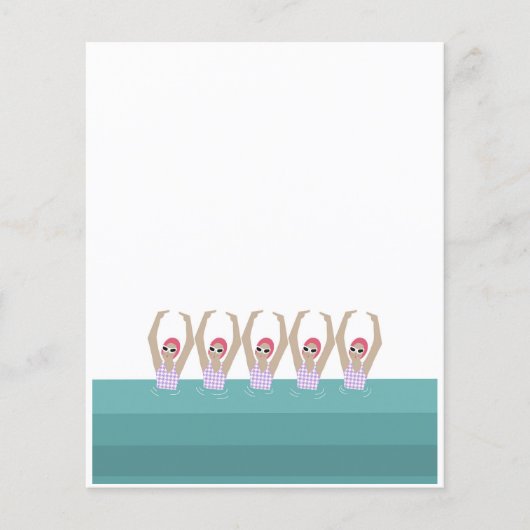 芸術的泳ぐ人 |シンクロスイミングデザイン紙 (正面)