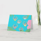 芸術的泳ぐ人 |スイミング芸術的イラストレーション カード (正面)