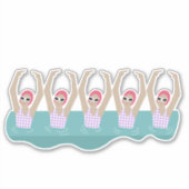 芸術的泳ぐ人 |スイミング芸術的イラストレーション シール (正面)