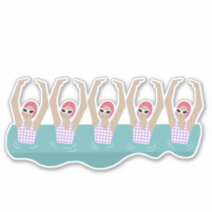 芸術的泳ぐ人  スイミング芸術的イラストレーション シール