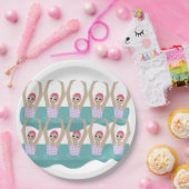 芸術的泳ぐ人 |スイミング芸術的イラストレーション ペーパープレート (パーティー)