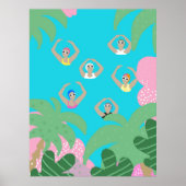 芸術的泳ぐ人 |スイミング芸術的イラストレーション ポスター (正面)