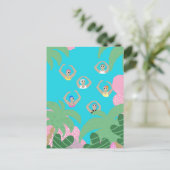 芸術的泳ぐ人 |スイミング芸術的イラストレーション ポストカード (スタンド正面)