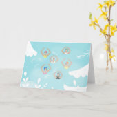 芸術的泳ぐ人 |スイミング芸術的ウィンターアート カード (黄色い花)