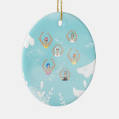 芸術的泳ぐ人 |スイミング芸術的ウィンターアート セラミックオーナメント (右)