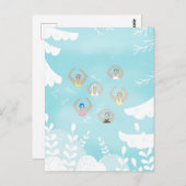 芸術的泳ぐ人 |スイミング芸術的ウィンターアート ポストカード (正面/裏面)