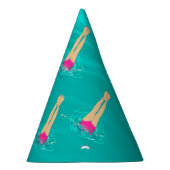 芸術的泳ぐ人 – 水中で泳ぐ パーティーハット (右)