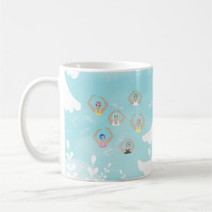 芸術的泳ぐ人 水芸術的泳の冬の芸術 コーヒーマグカップ