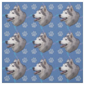 芸術的犬 – シベリアのハスキーv2 ファブリック (見本)