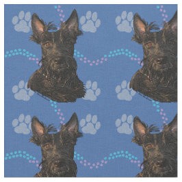 芸術的犬 – Scotish Terrier v1 ファブリック