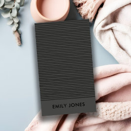 芸術的白黒スケッチストライプの線パターン 名刺