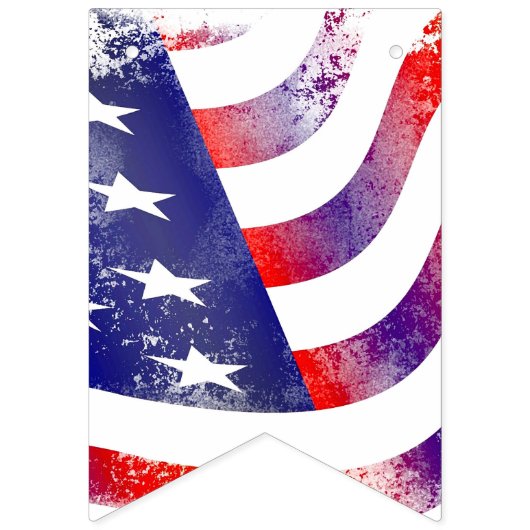 芸術的米国国旗の赤白と青 バンティングフラッグ (第2の旗)