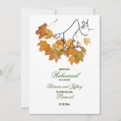 芸術的紅葉のリハ結婚ーサルディナー 招待状 (正面)