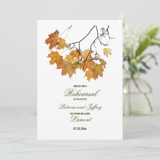 芸術的紅葉のリハ結婚ーサルディナー 招待状 (スタンド正面)