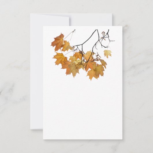 芸術的紅葉ウェディングRSVPカード 出欠カード (裏面)