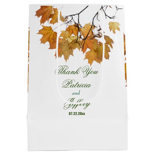 芸術的紅葉結婚の中抱き枕 ミディアムペーパーバッグ (裏面)