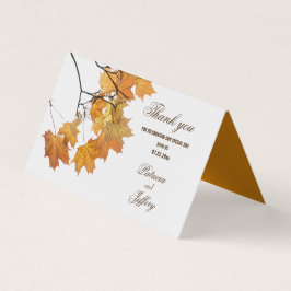 芸術的紅葉結婚サンキューカード