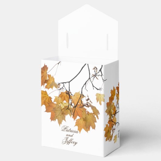 芸術的紅葉結婚式の引き出物ボックス フェイバーボックス (オープン)