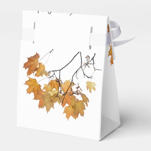芸術的紅葉結婚式の引き出物ボックス フェイバーボックス (裏面サイド)