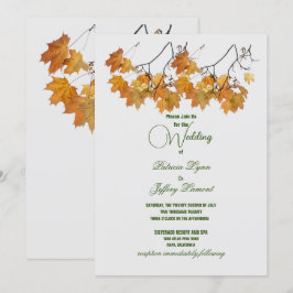 芸術的紅葉結婚式招待状 招待状
