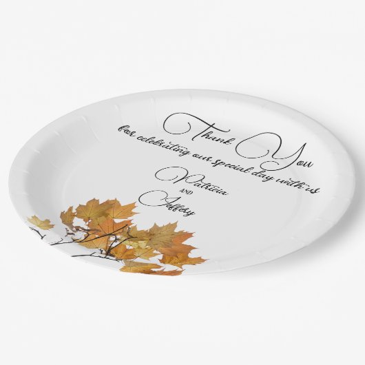 芸術的結婚紅葉 ペーパープレート (アングル)