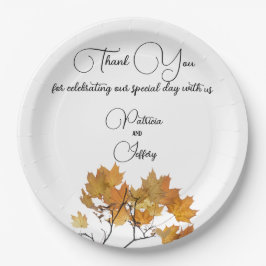 芸術的結婚紅葉 ペーパープレート