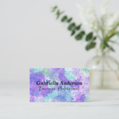 芸術的絞り染めカラフル背景 名刺 (スタンド正面)