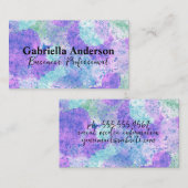 芸術的絞り染めカラフル背景 名刺 (正面/裏面)