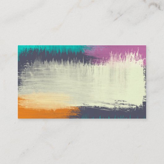 芸術的絵を描カラフル 名刺 (裏面)