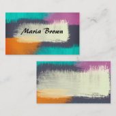 芸術的絵を描カラフル 名刺 (正面/裏面)