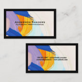 芸術的絵を描ストロークの背景 名刺 (正面/裏面)