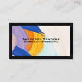 芸術的絵を描ストロークの背景 名刺 (正面)