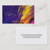 芸術的絵を描ストロークの背景 名刺 (正面/裏面)