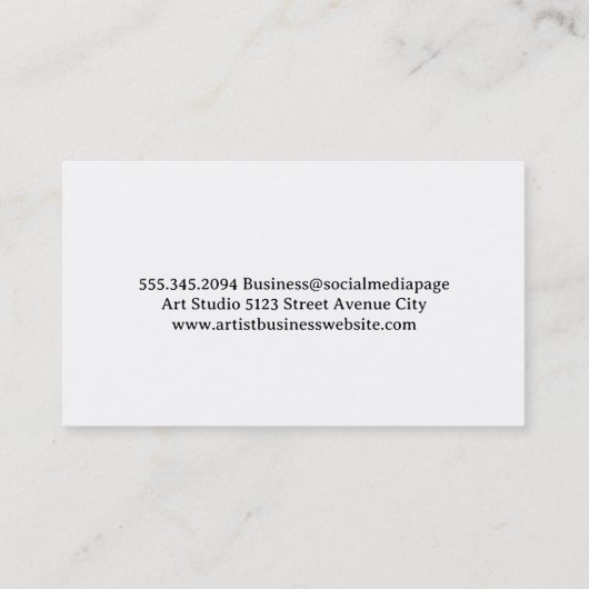 芸術的絵を描ストロークの背景 名刺 (裏面)