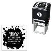 芸術的絵を描スプラッシュアートブロ – 差出人住所 セルフインキングスタンプ (インサイチュ)