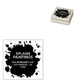 芸術的絵を描スプラッシュアートブロ – 差出人住所 ラバースタンプ (押印)