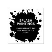 芸術的絵を描スプラッシュアートブロ – 差出人住所 ラバースタンプ (インプリント)