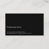 芸術的絵を描脳卒中 |絵を描（ばちゃばちゃ）跳ねる 名刺 (裏面)