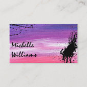 芸術的絵を描脳卒中 |絵を描（ばちゃばちゃ）跳ねる 名刺 (正面)