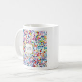 芸術的絵を描(ばちゃばちゃ)跳ねるカラフル コーヒーマグカップ (正面左)