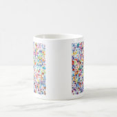 芸術的絵を描(ばちゃばちゃ)跳ねるカラフル コーヒーマグカップ (中央)
